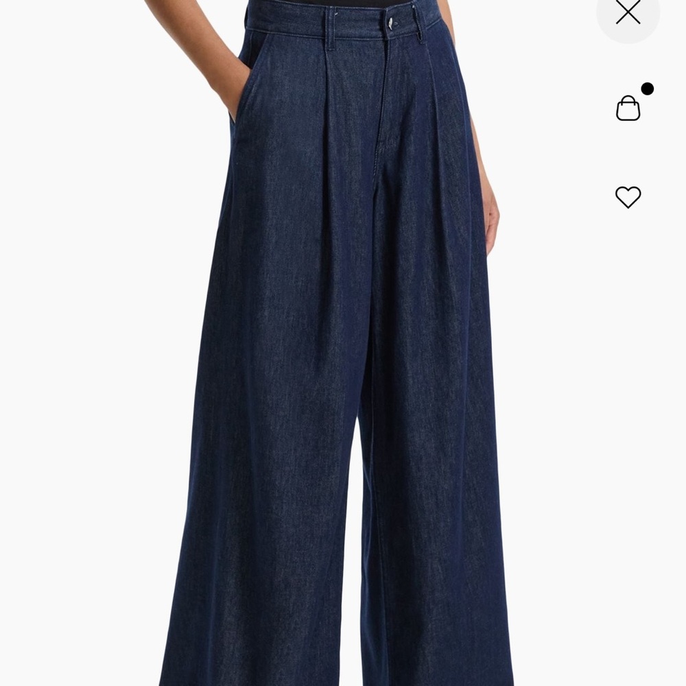 Theory wide legged pleated pants